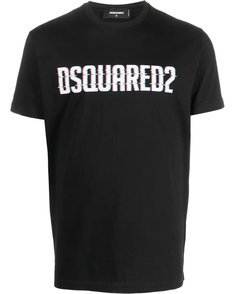 Dsquared2 T-Shirt mit Logo-Print - Schwarz Schwarz
