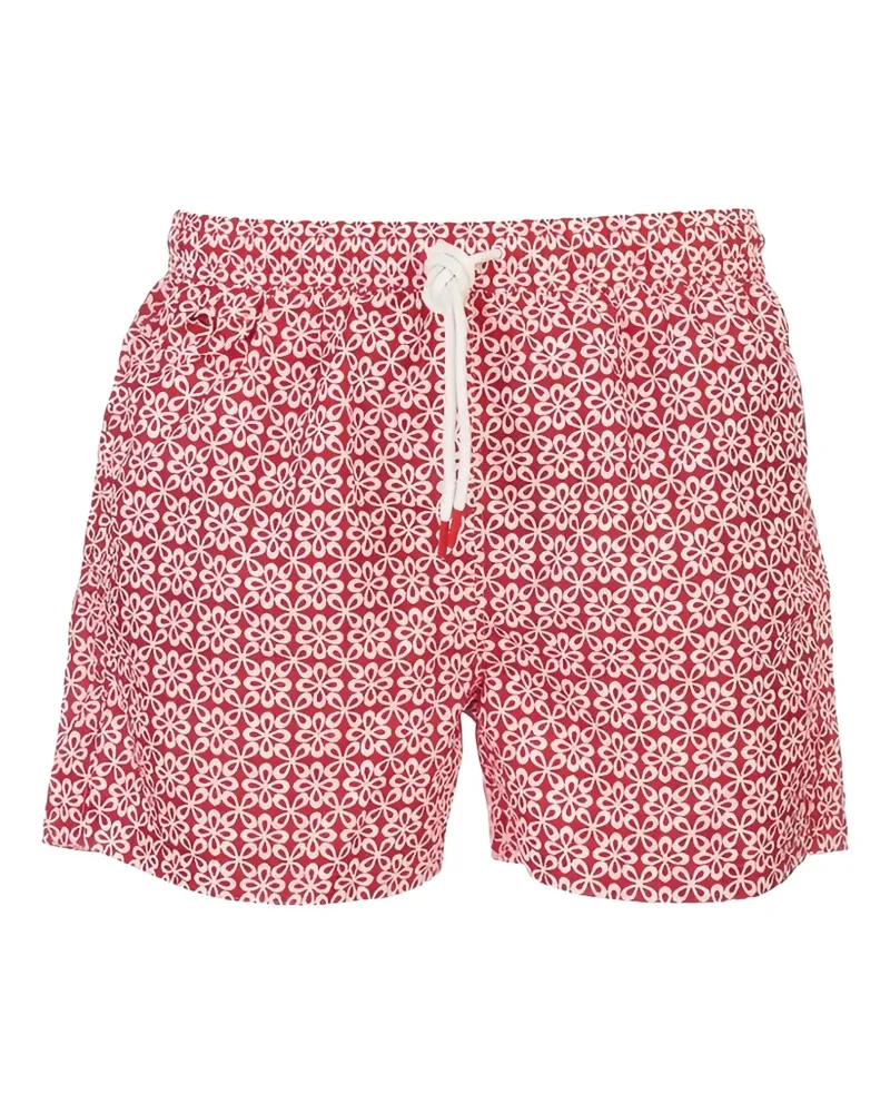 Kiton floral-print swim shorts - Rot Rot