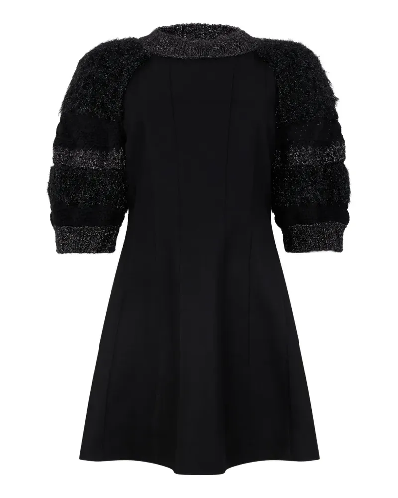 Alberta Ferretti Minikleid mit Puffärmeln - Schwarz Schwarz