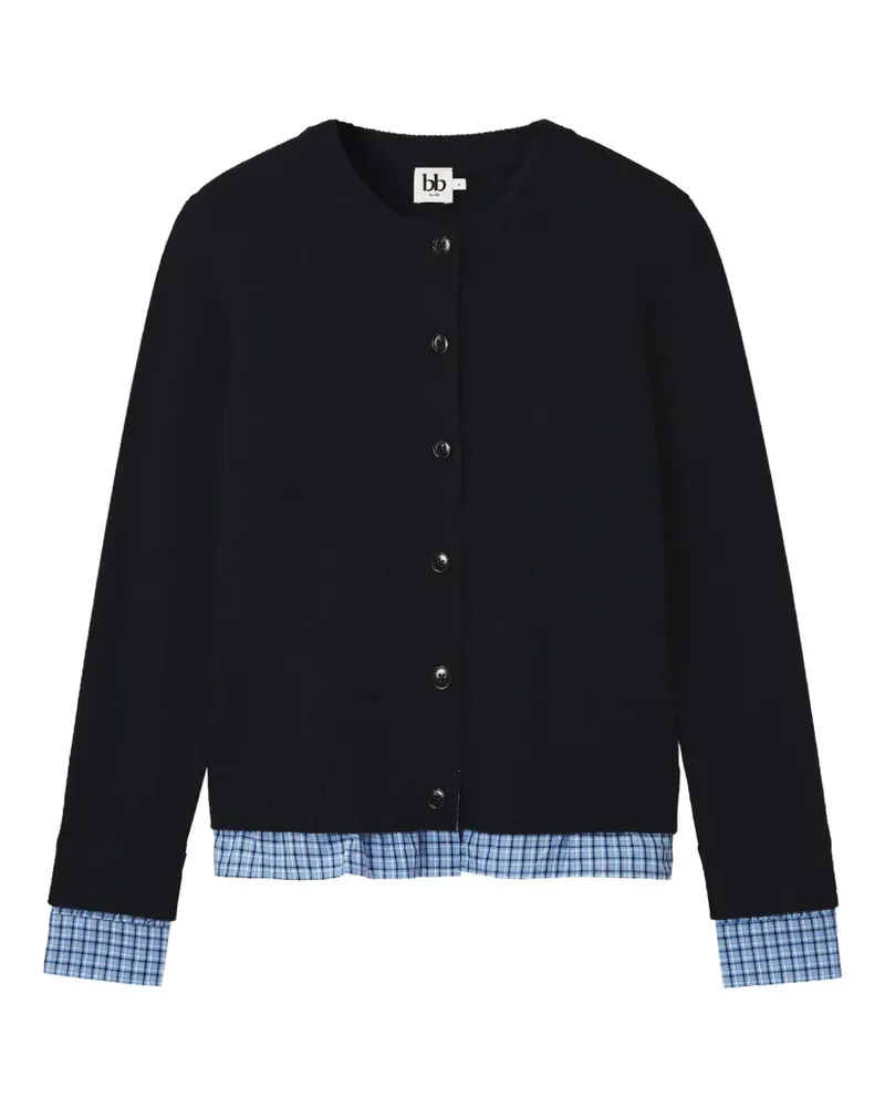 b+ab Cardigan mit rundem Ausschnitt - Blau Blau