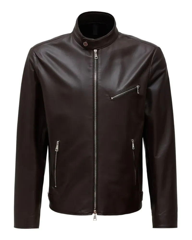 Tagliatore Berry leather jacket - Braun Braun