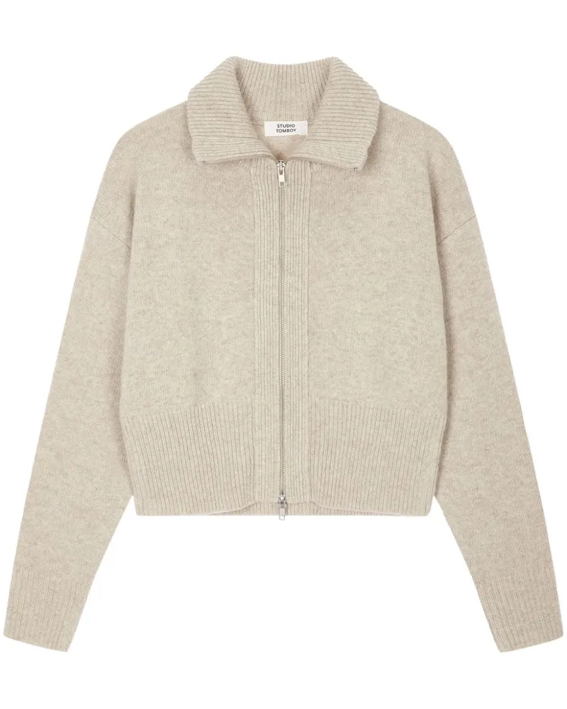 STUDIO TOMBOY Cardigan mit Reißverschluss - Nude Nude