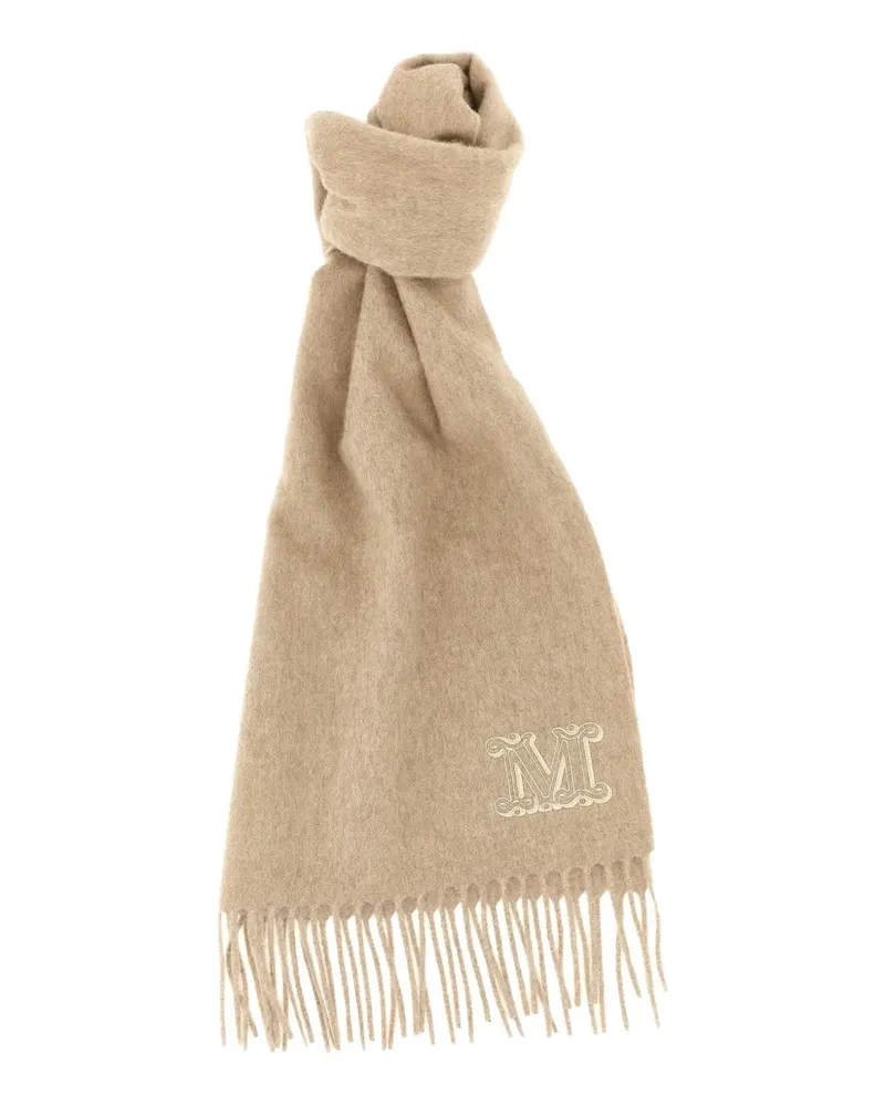 Max Mara Schal mit Logo-Detail - Nude Nude