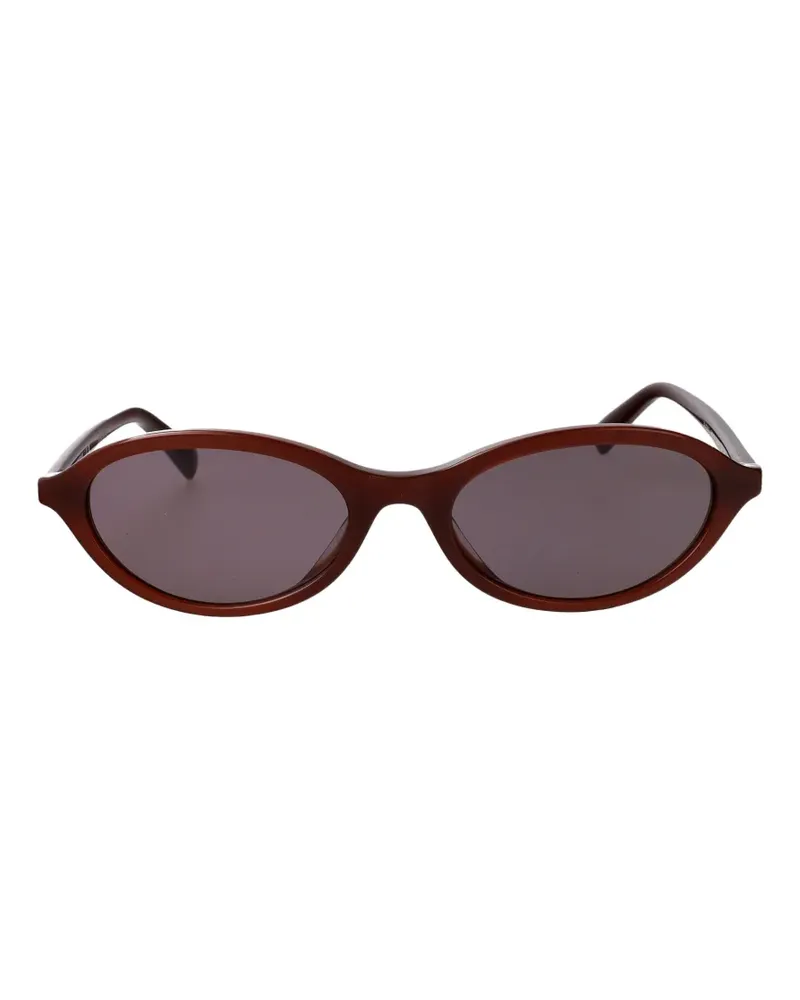 Emporio Armani oval-frame sunglasses - Braun Braun