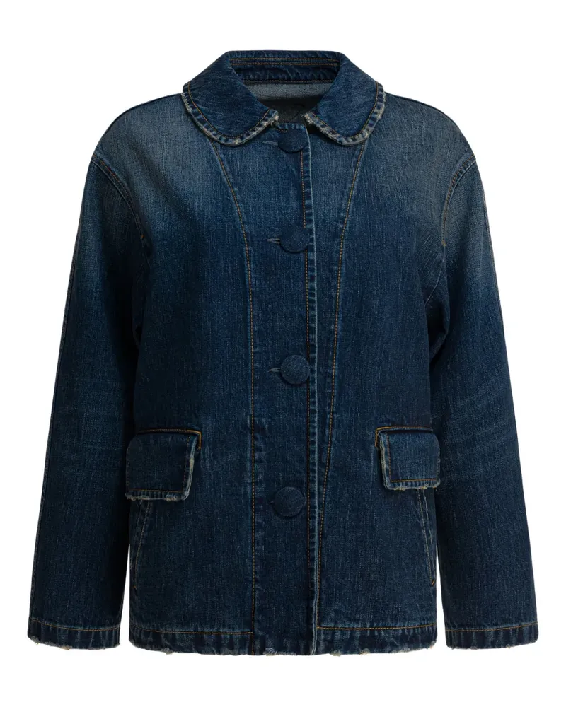 Prada Jacke mit Bubikragen - Blau Blau