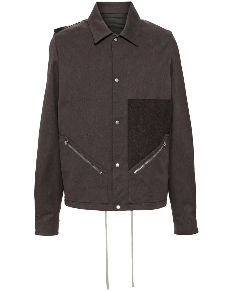Rick Owens Tour Snap Front Jacke - Braun Braun