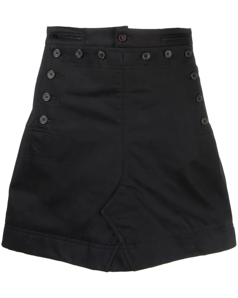 Maison Margiela Midirock mit Knöpfen - Schwarz Schwarz