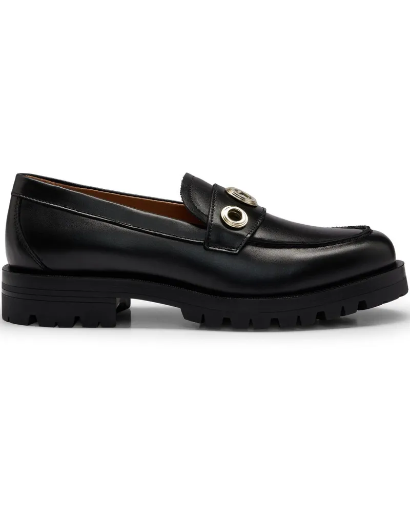 HUGO BOSS Helen Loafer mit Ösen 40mm - Schwarz Schwarz