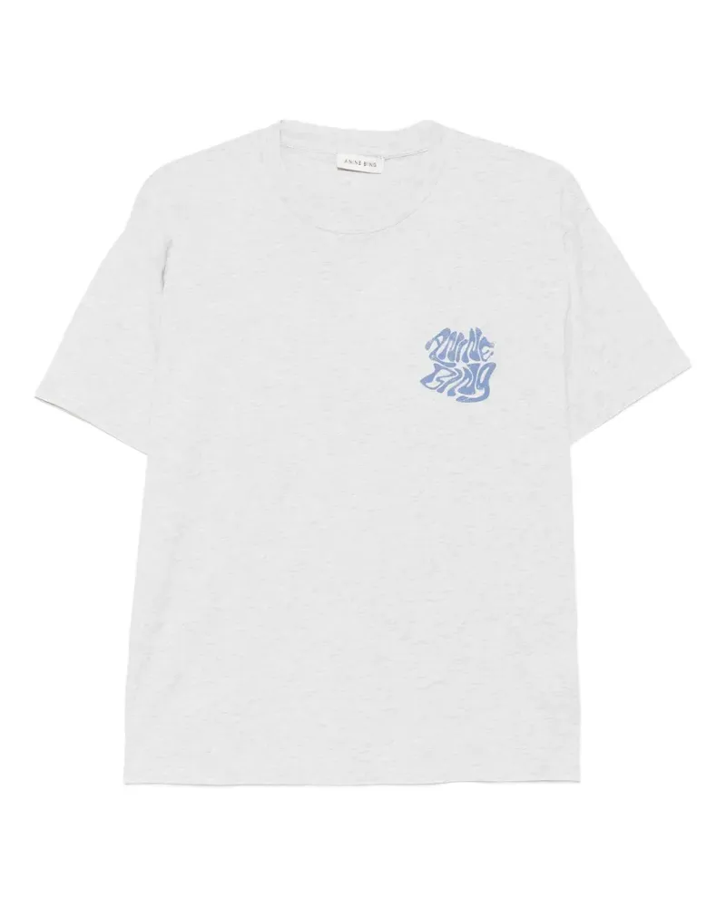 Anine Bing Cade logo-print cotton T-shirt - Grau Grau