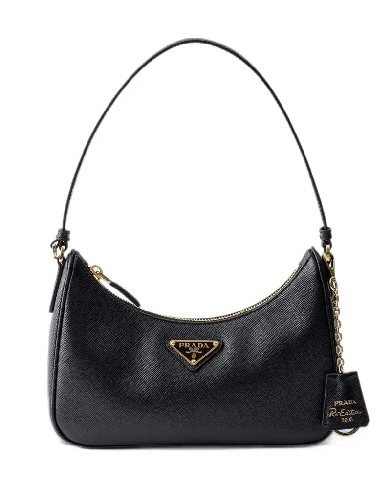 Prada Re-Edition 2005 Saffiano leather mini-bag - Schwarz Schwarz