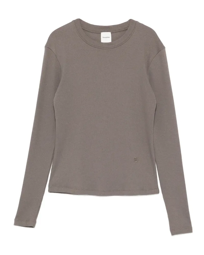 Nanushka Langärmeliges Oberteil - Grau Grau