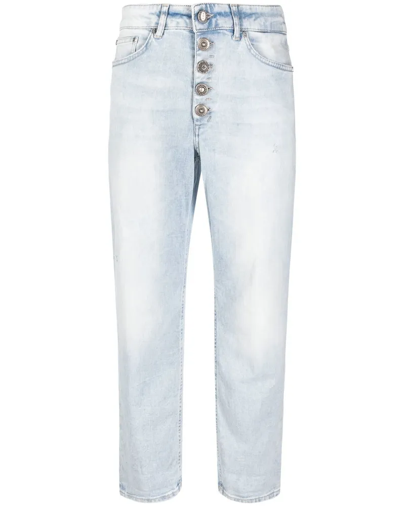Dondup Halbhohe Cropped-Jeans - Blau Blau