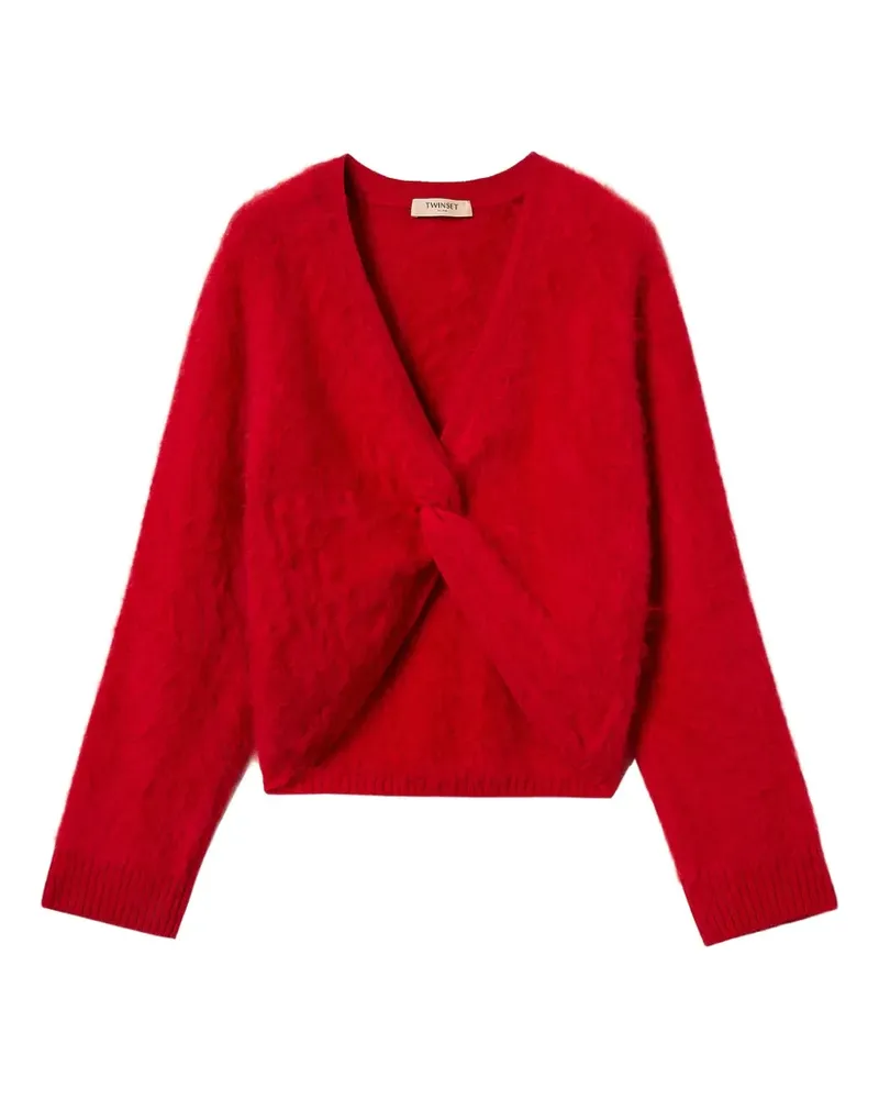 Twin-Set Gebürsteter Pullover - Rot Rot