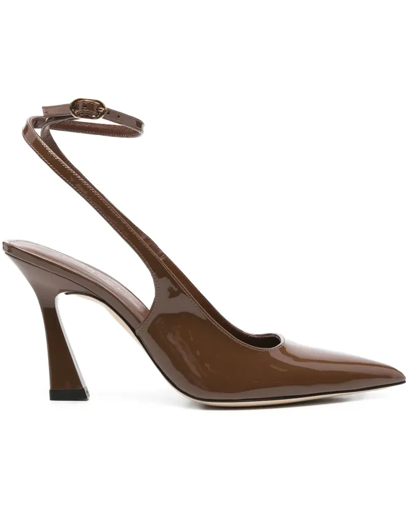 Stuart Weitzman patent-leather ankle-strap pumps - Braun Braun