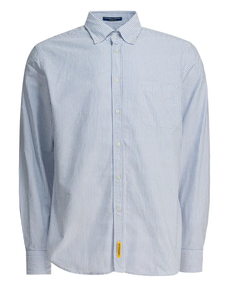 B.D. Baggies striped pocket shirt - Weiß Weiß