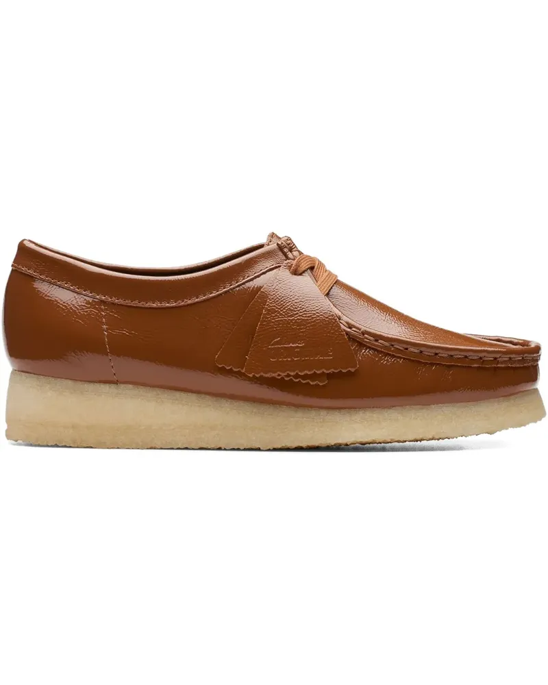 Clarks Wallabee Dusk Brown Pat Loafer - Braun Braun