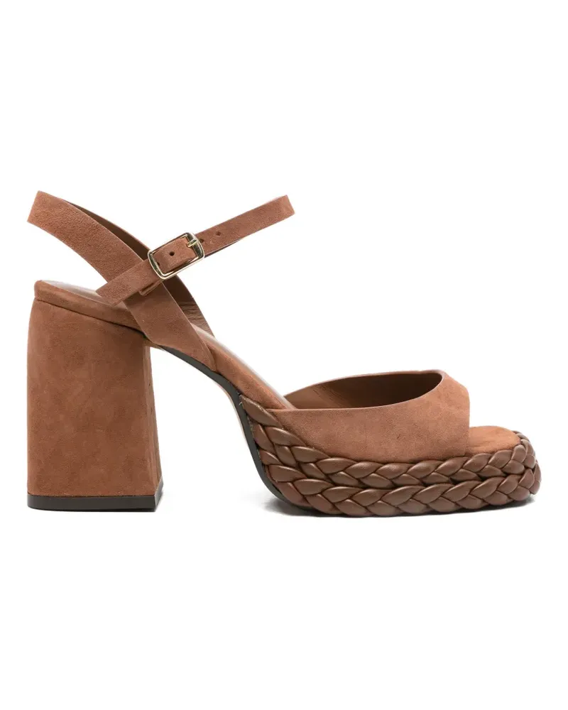 Castañer Vaia braided platform sandals - Braun Braun