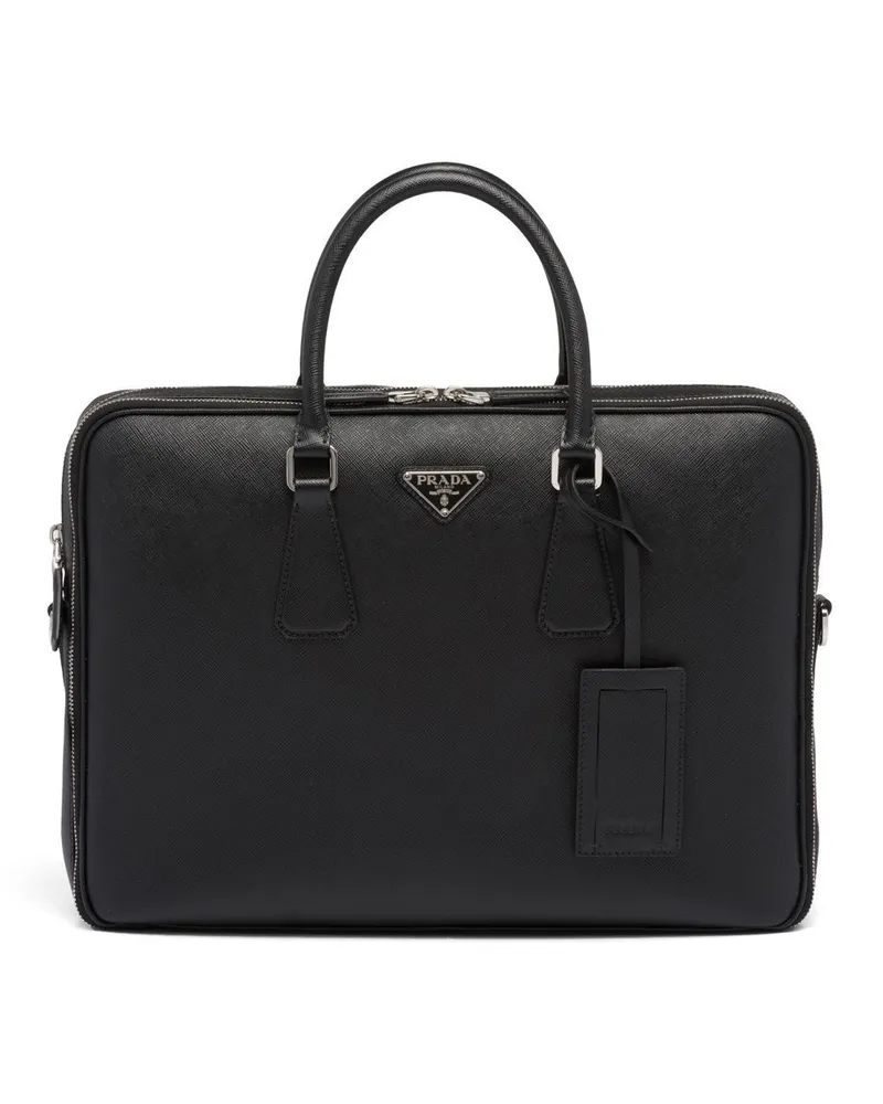Prada Aktentasche aus Saffiano-Leder - Schwarz Schwarz