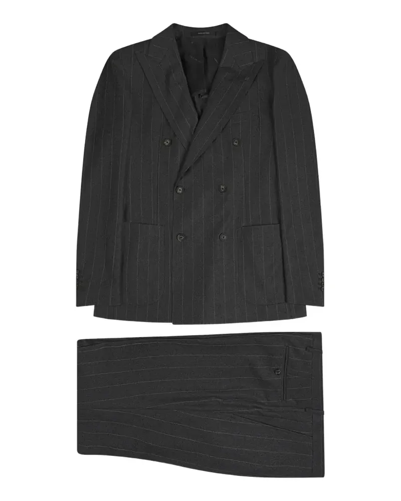 Tagliatore pinstripe double-breasted suit - Grau Grau