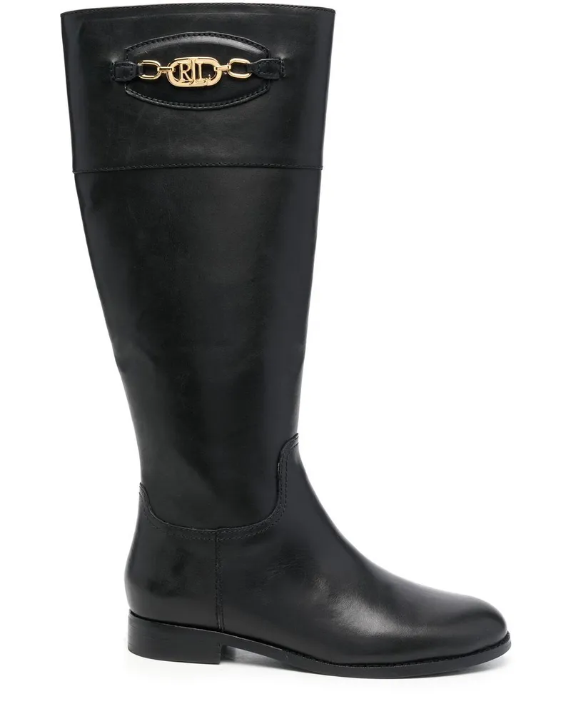 Ralph Lauren Kniehohe Stiefel Schwarz