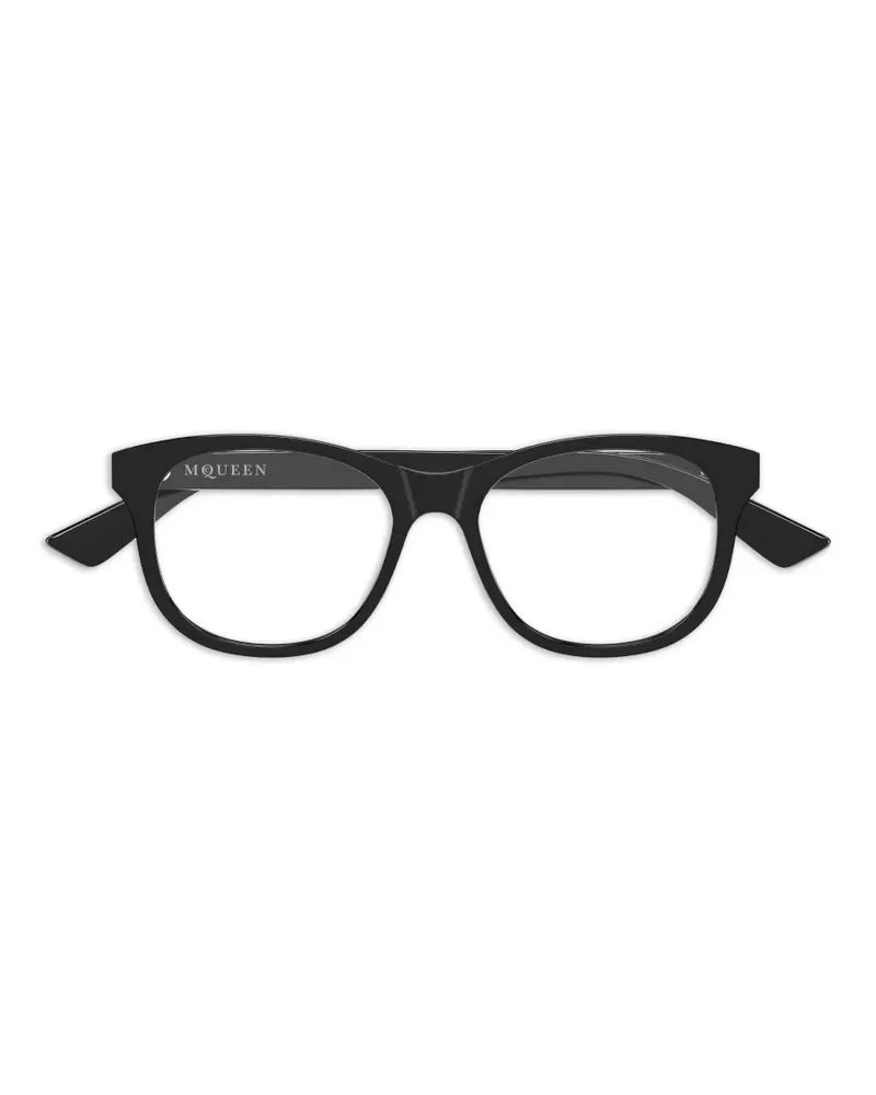 Alexander McQueen round-frame glasses - Schwarz Schwarz