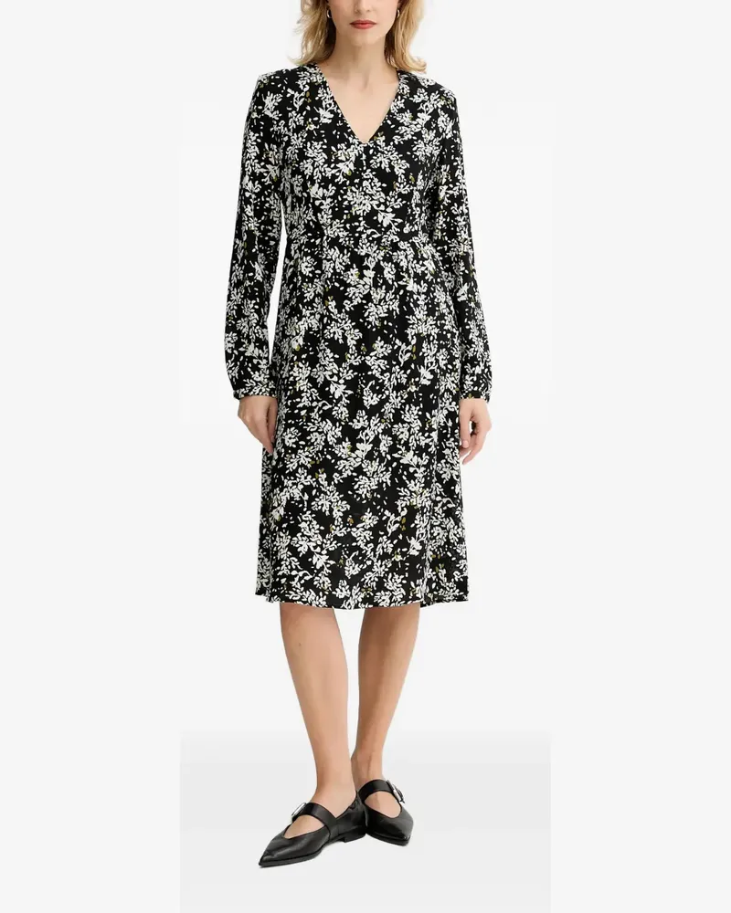 Marc O'Polo V-neck midi dress - Schwarz Schwarz