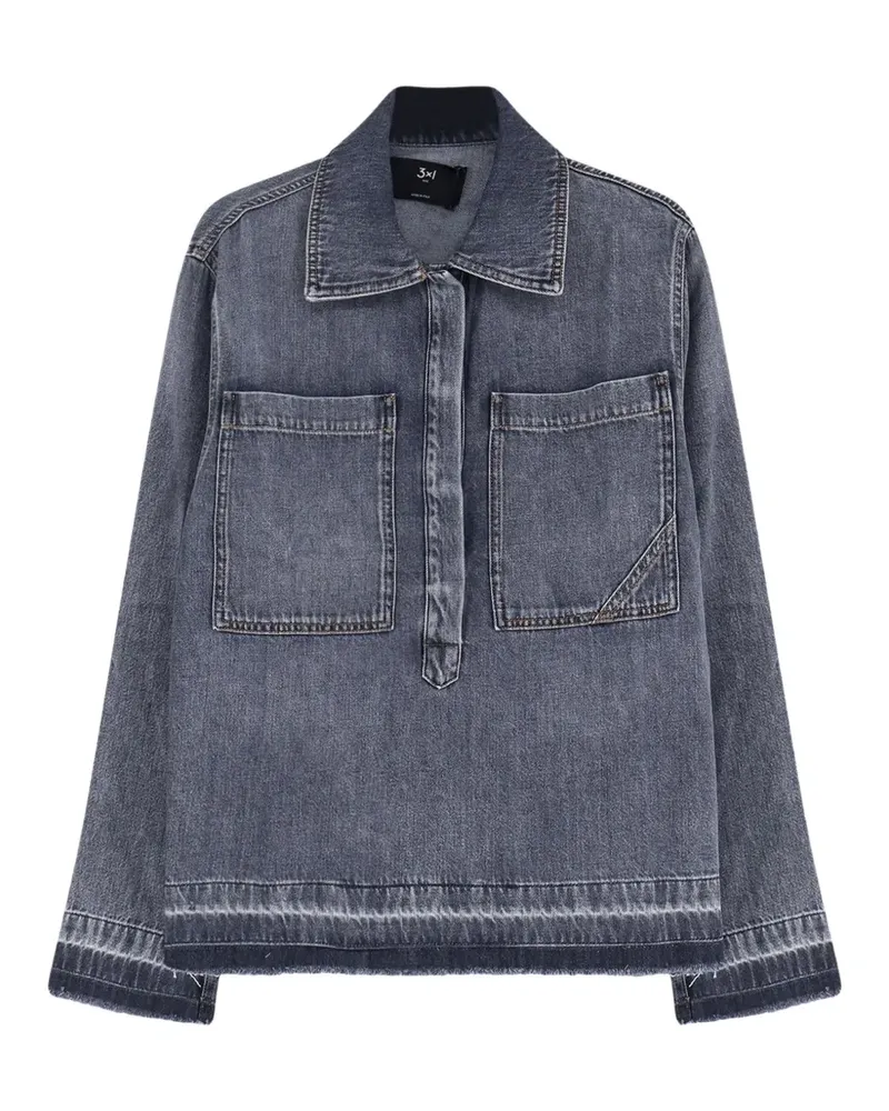 3x1 patch-pocket polo top - Blau Blau