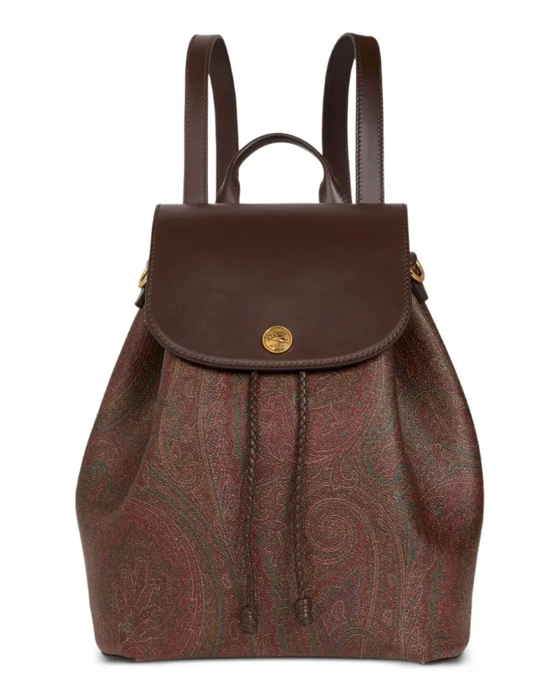 Etro Mittelgroßer Arnica Paisley-Rucksack - Braun Braun
