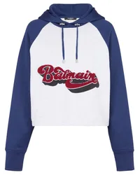 Balmain Hoodie mit Raglanärmeln Weiß