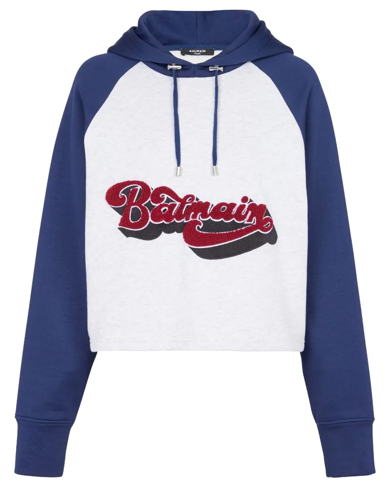 Balmain Hoodie mit Raglanärmeln - Weiß Weiß