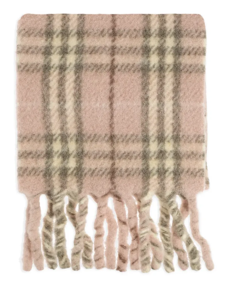 Burberry check-pattern fringed scarf - Rosa Rosa