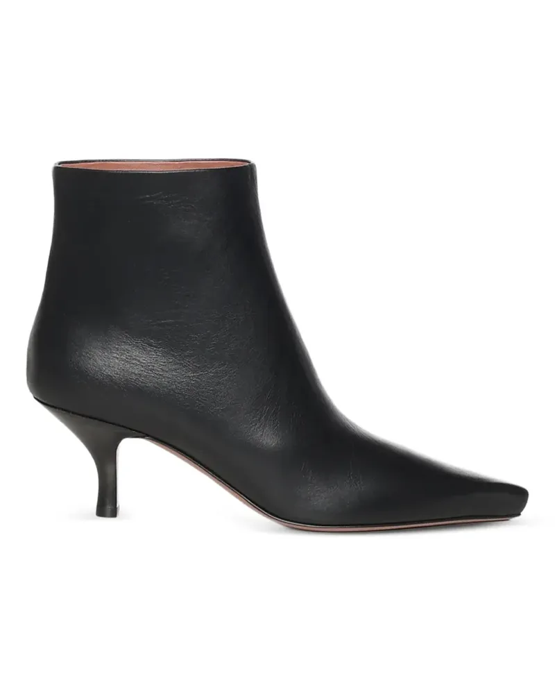Paris Texas Rose leather ankle boots - Schwarz Schwarz