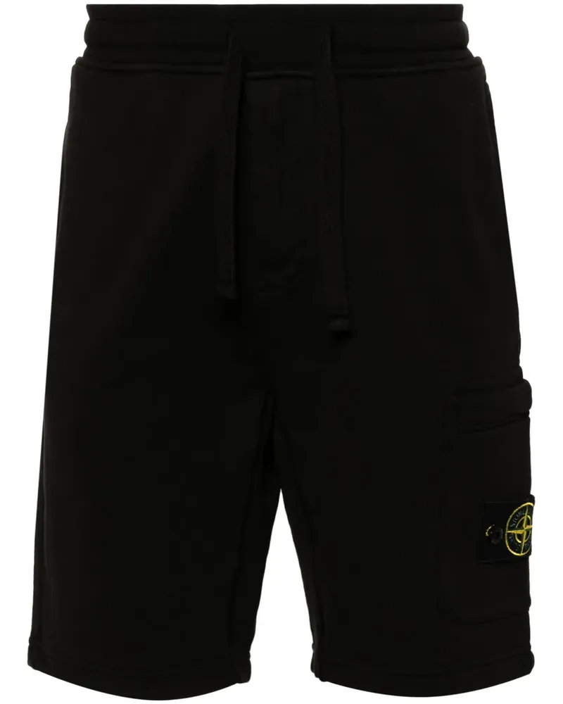 Stone Island Bermudas mit aufgesetzten Taschen - Schwarz Schwarz