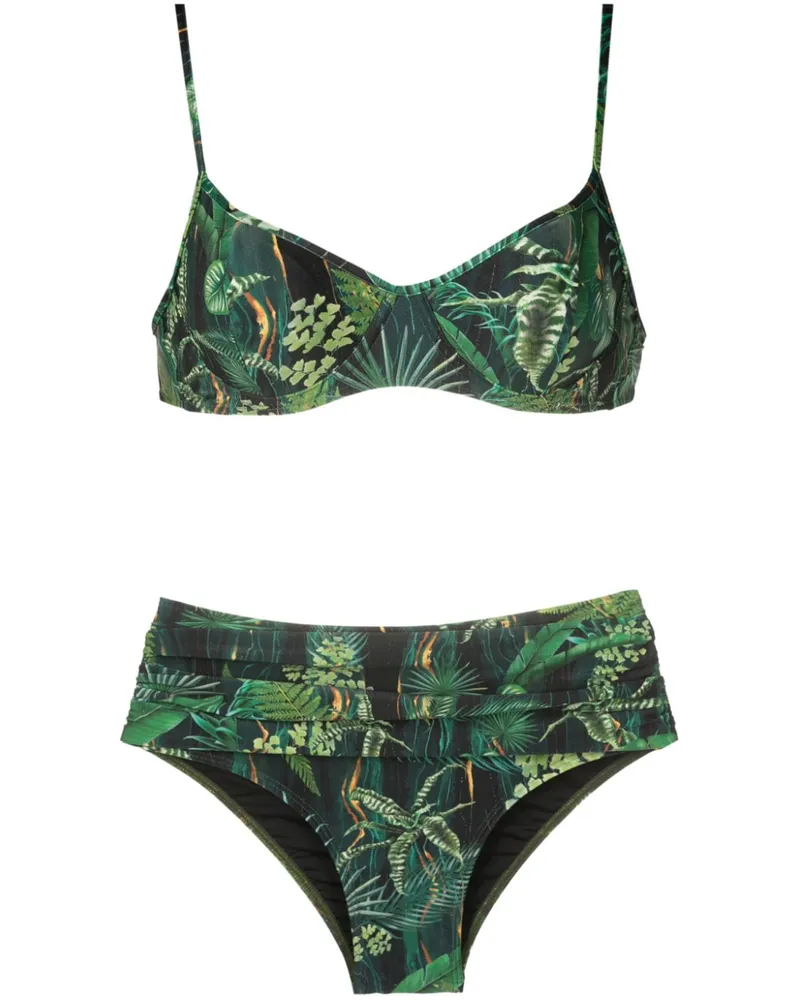 Lygia & Nanny Liliane Bikini mit Blatt-Print - Grün Grün