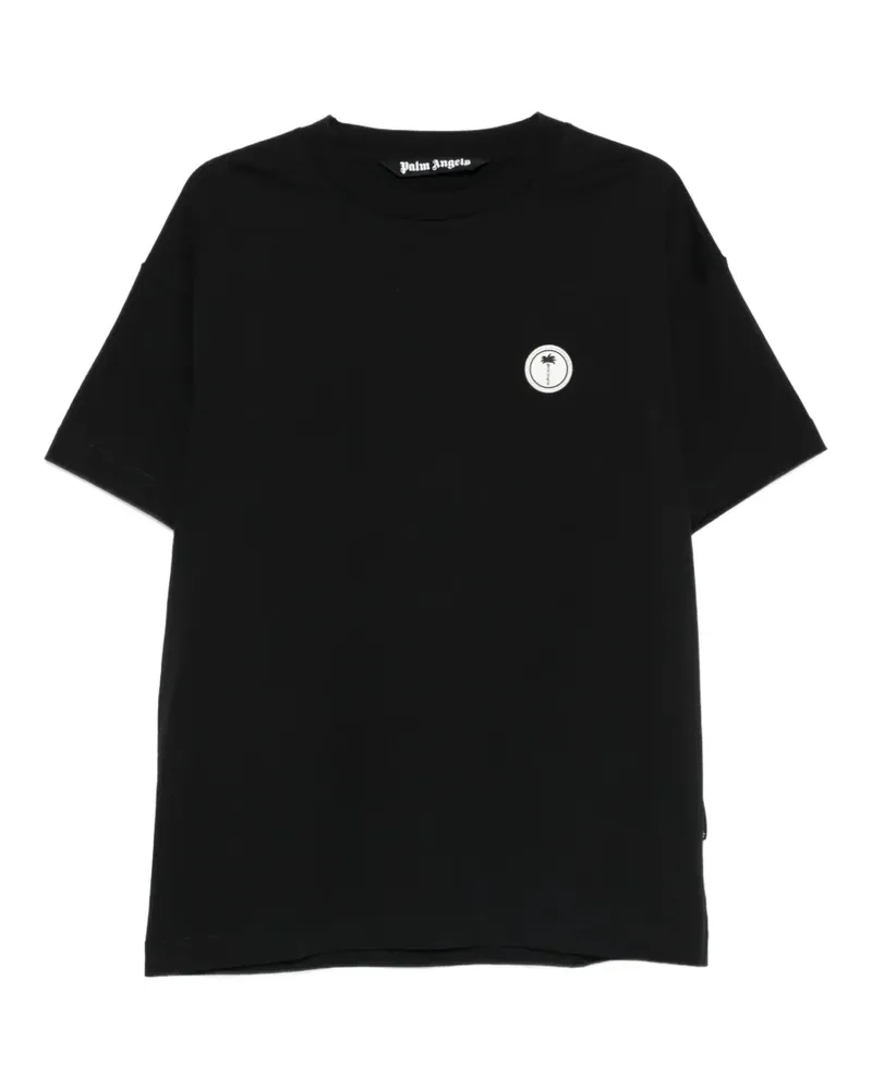 Palm Angels logo-patch T-shirt - Schwarz Schwarz