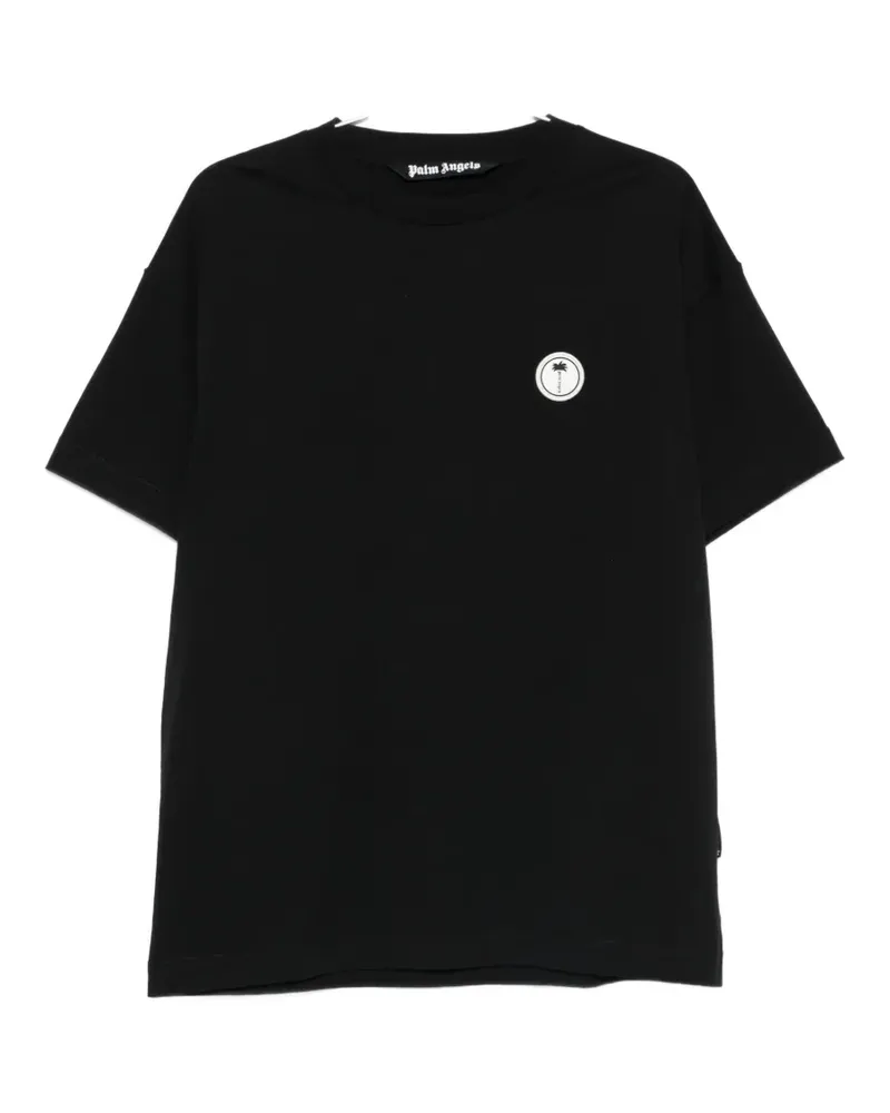 Palm Angels logo-patch T-shirt - Schwarz Schwarz