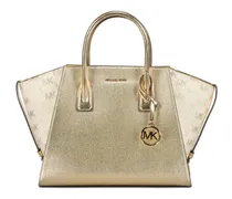 Große Avril Tote Bag mit Metallic-Logo - Gelb