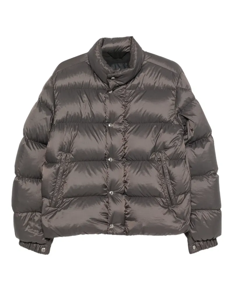 Moncler logo-patch padded jacket - Grau Grau