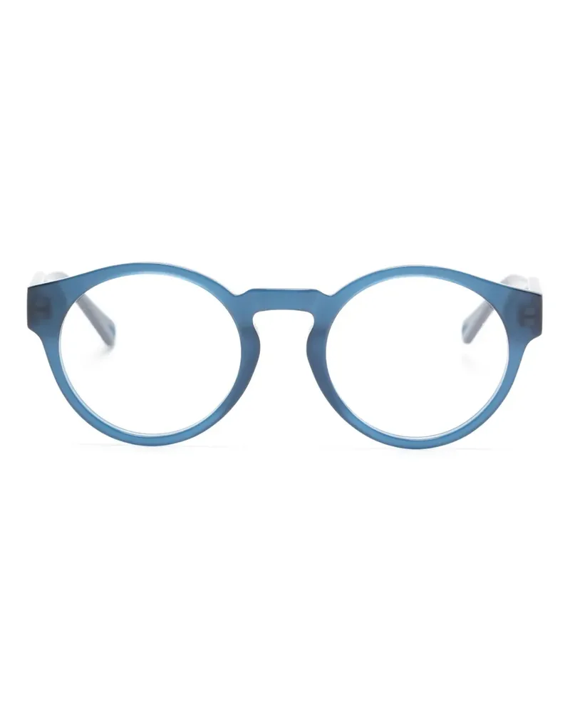 Chloé Runde Brille mit Logo-Print - Blau Blau