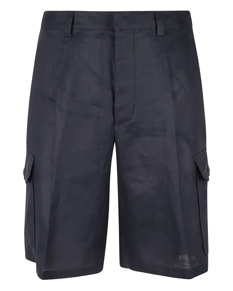Prada Cargo-Shorts aus Leinen - Blau Blau