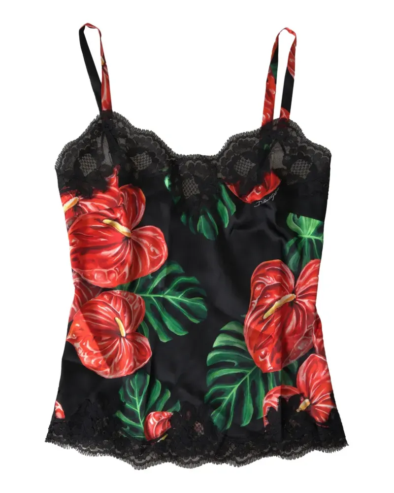 Dolce & Gabbana Camisole-Top mit Spitzenbesatz - Schwarz Schwarz
