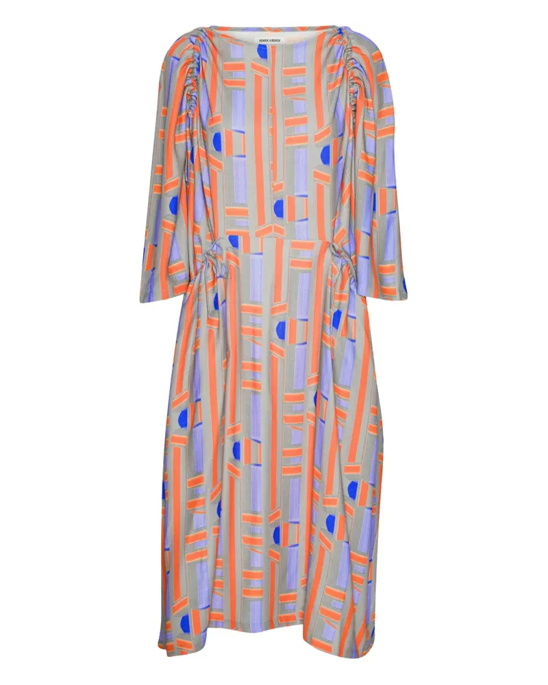 Henrik Vibskov Kleid mit geometrischem Muster - Blau Blau