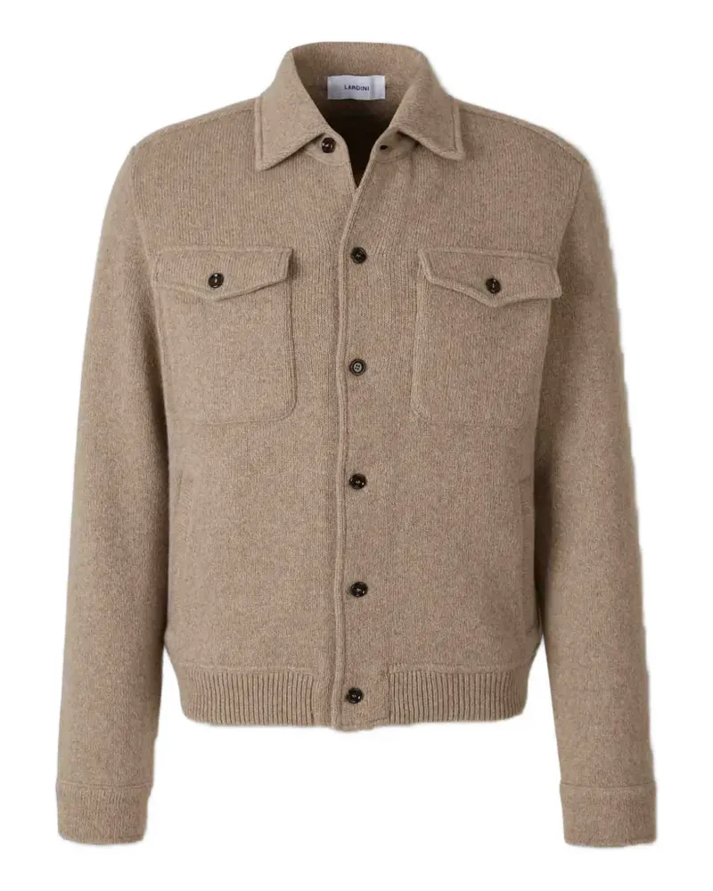 LARDINI Geknöpfter Cardigan mit Klappentasche - Nude Nude