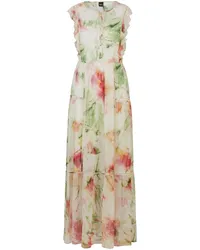 HUGO BOSS Maxikleid mit Blumen-Print Nude