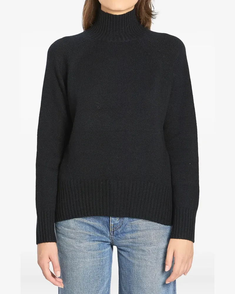 ALLUDE Gerippter Rollkragenpullover - Schwarz Schwarz