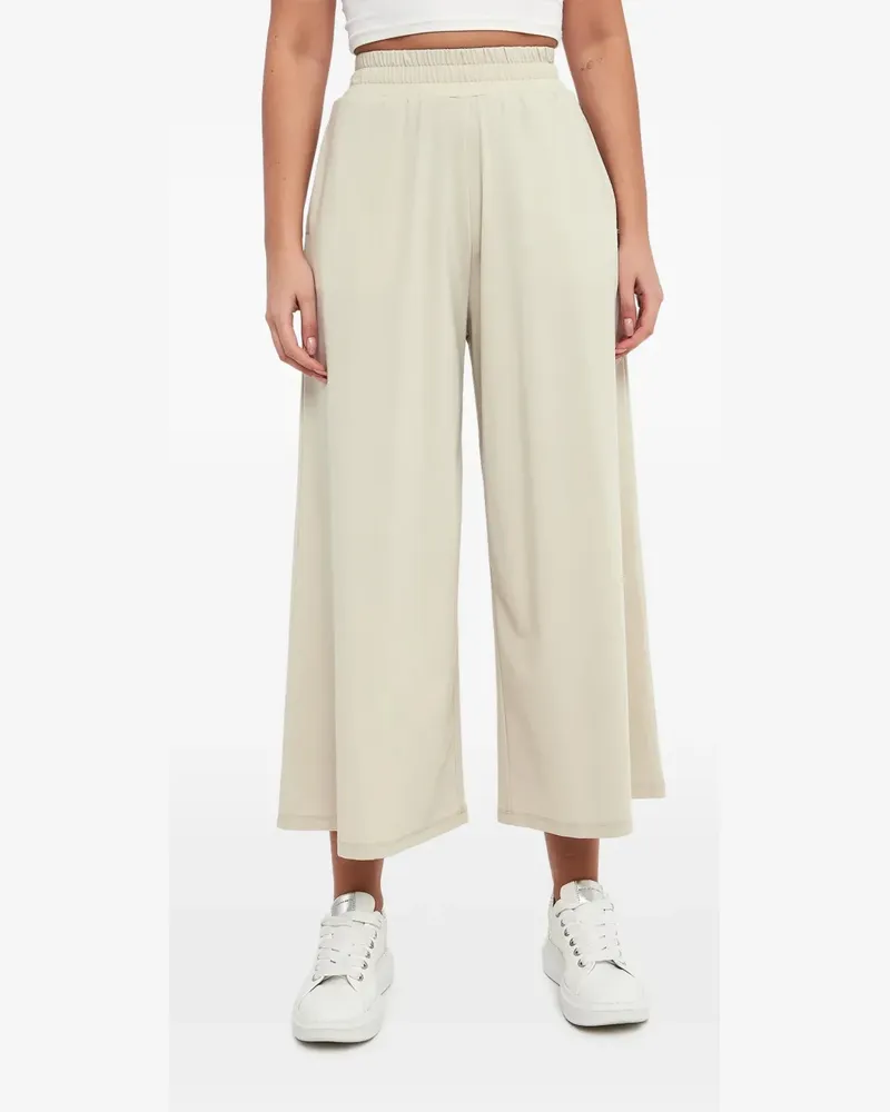Armani Exchange elasticated-waist cropped trousers - Nude Nude