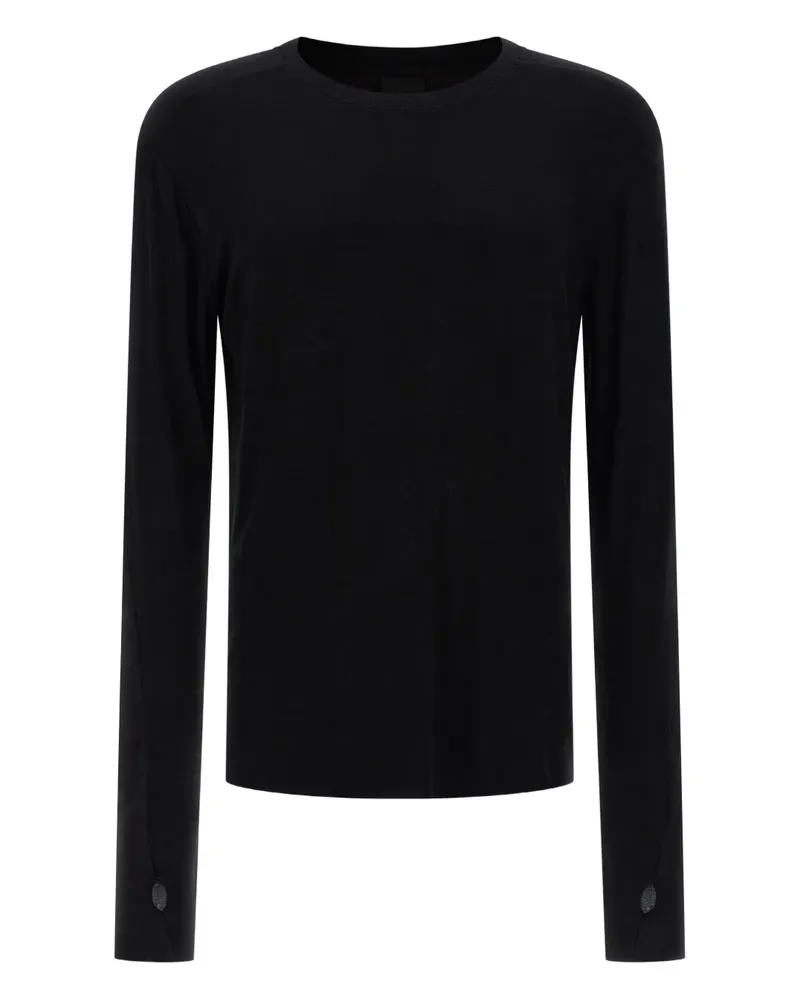 THOM KROM Langarmshirt mit Daumenschlaufe - Schwarz Schwarz
