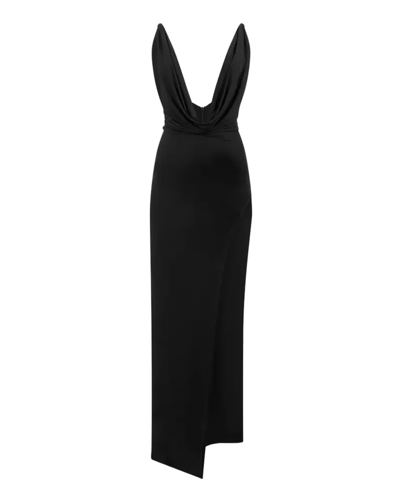 Philipp Plein Langes Signature Kleid - Schwarz Schwarz