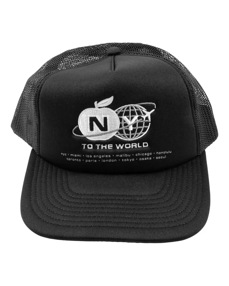 KITH NY to the World Nolan Baseballkappe mit Logo - Schwarz Schwarz