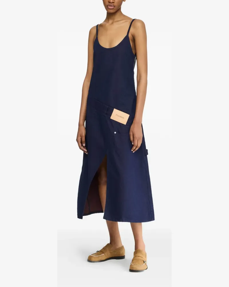 J.W.Anderson Midikleid mit Jeanseinsätzen - Blau Blau
